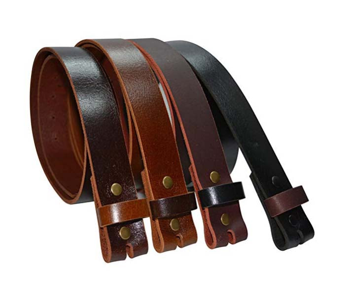 European Leather Work Buffalo Belt Blanks 8-10 oz. 3-4mm Size: .5x60  1.3x152.4cm Antinque Mahogany Color Full Grain Leather Belt/Straps/Strips  DIY, Tooling, Holsters, Knife Sheaths 