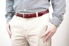 796 khaki pants with cordovan leather belt spring 2018 men's fashion