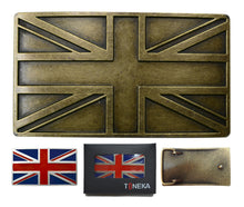 FL-UK Men's Steampunk Union Jack Bristish Flag Plaque Buckle Fits 1.5" Belt